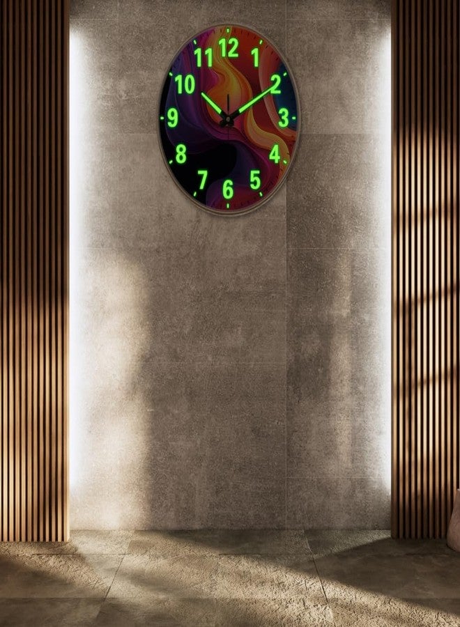 ستار ورك ساعة حائط عصرية صامتة مقاس 12 بوصة من STAR WORK مزودة بإضاءة راديومية ليلية، وآلية بدون صوت تكتكة، وأرقام كبيرة - مثالية لغرفة المعيشة وغرفة النوم والردهة وديكور المنزل (R LARIYA) - Image 5